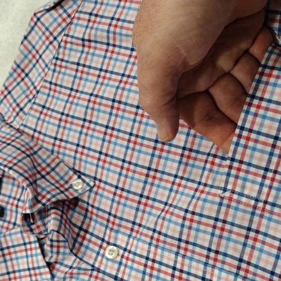 Tommy Hilfiger long sleeve button down shirt size 16 1/2 neck regular Lg - Picture 5 of 8